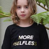 "More #Selfless" Long Sleeve Cotton Shirt